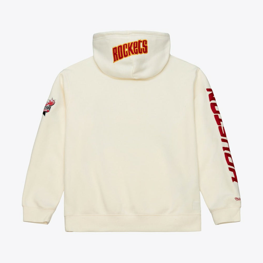Houston Rockets Hardwood Classics Chainstitch Premium Fleece Hoodie Cream