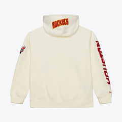 Houston Rockets Hardwood Classics Chainstitch Premium Fleece Hoodie Cream
