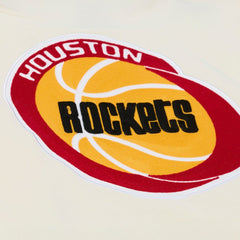 Houston Rockets Hardwood Classics Chainstitch Premium Fleece Hoodie Cream