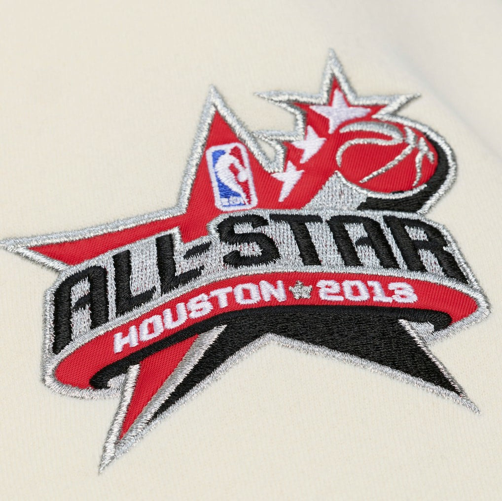 Houston Rockets Hardwood Classics Chainstitch Premium Fleece Hoodie Cream