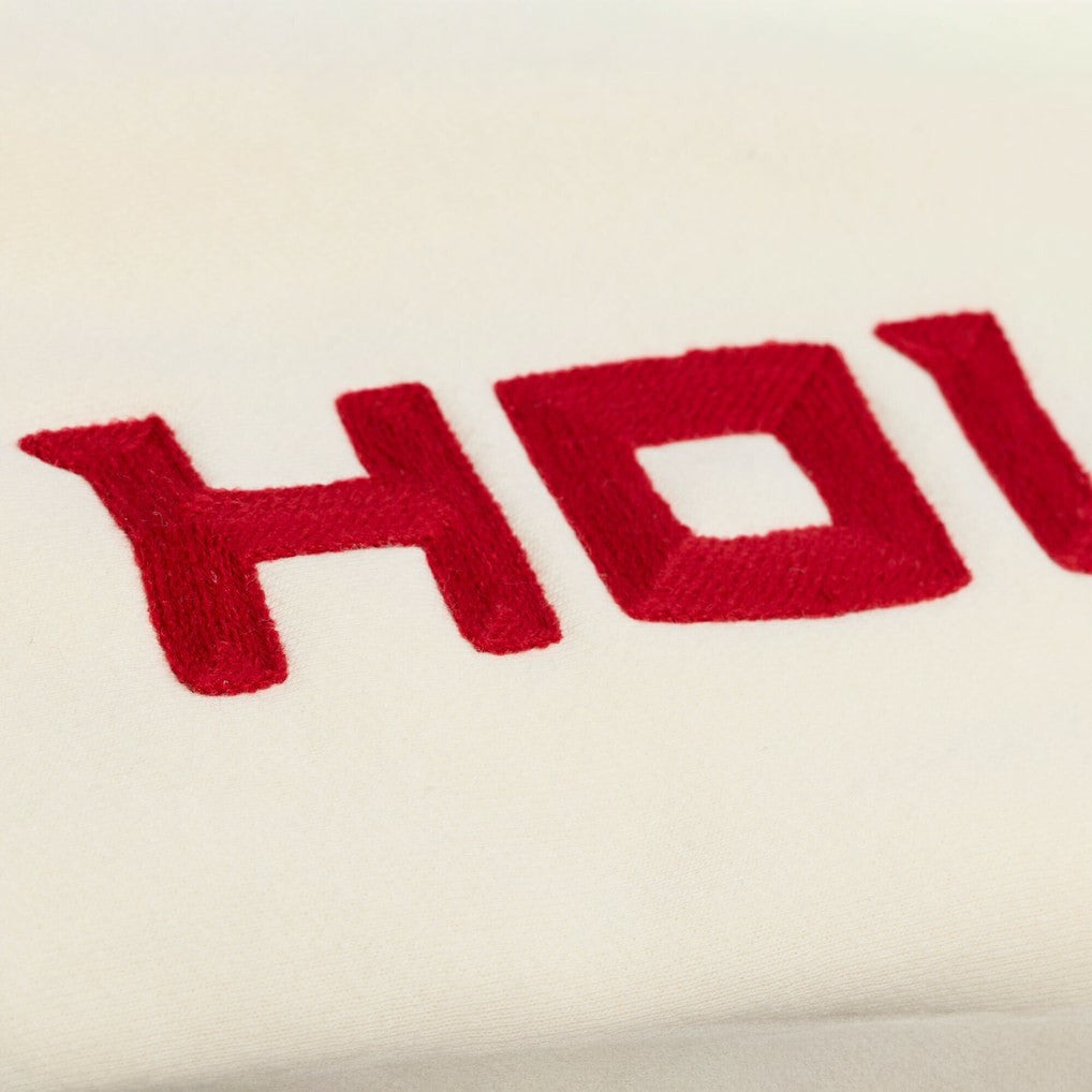 Houston Rockets Hardwood Classics Chainstitch Premium Fleece Hoodie Cream