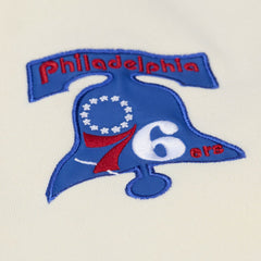 Philadelphia 76ers Hardwood Classics Chainstitch Premium Fleece Hoodie Cream