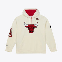 Chicago Bulls Hardwood Classics Chainstitch Premium Fleece Hoodie Cream
