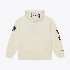 Chicago Bulls Hardwood Classics Chainstitch Premium Fleece Hoodie Cream