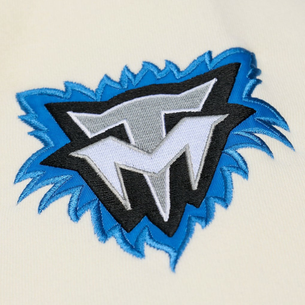 Minnesota Timberwolves Hardwood Classics Chainstitch Premium Fleece Hoodie Cream
