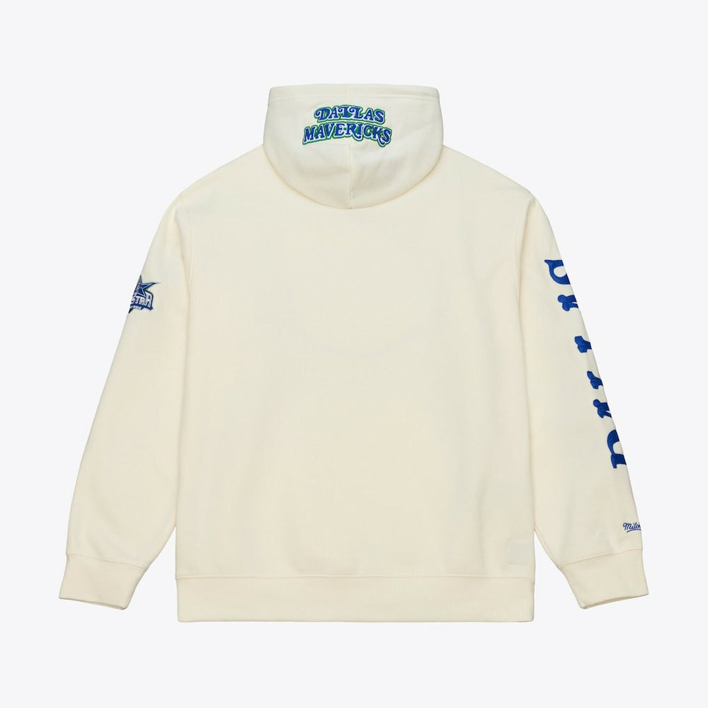Dallas Mavericks Hardwood Classics Chainstitch Premium Fleece Hoodie Cream