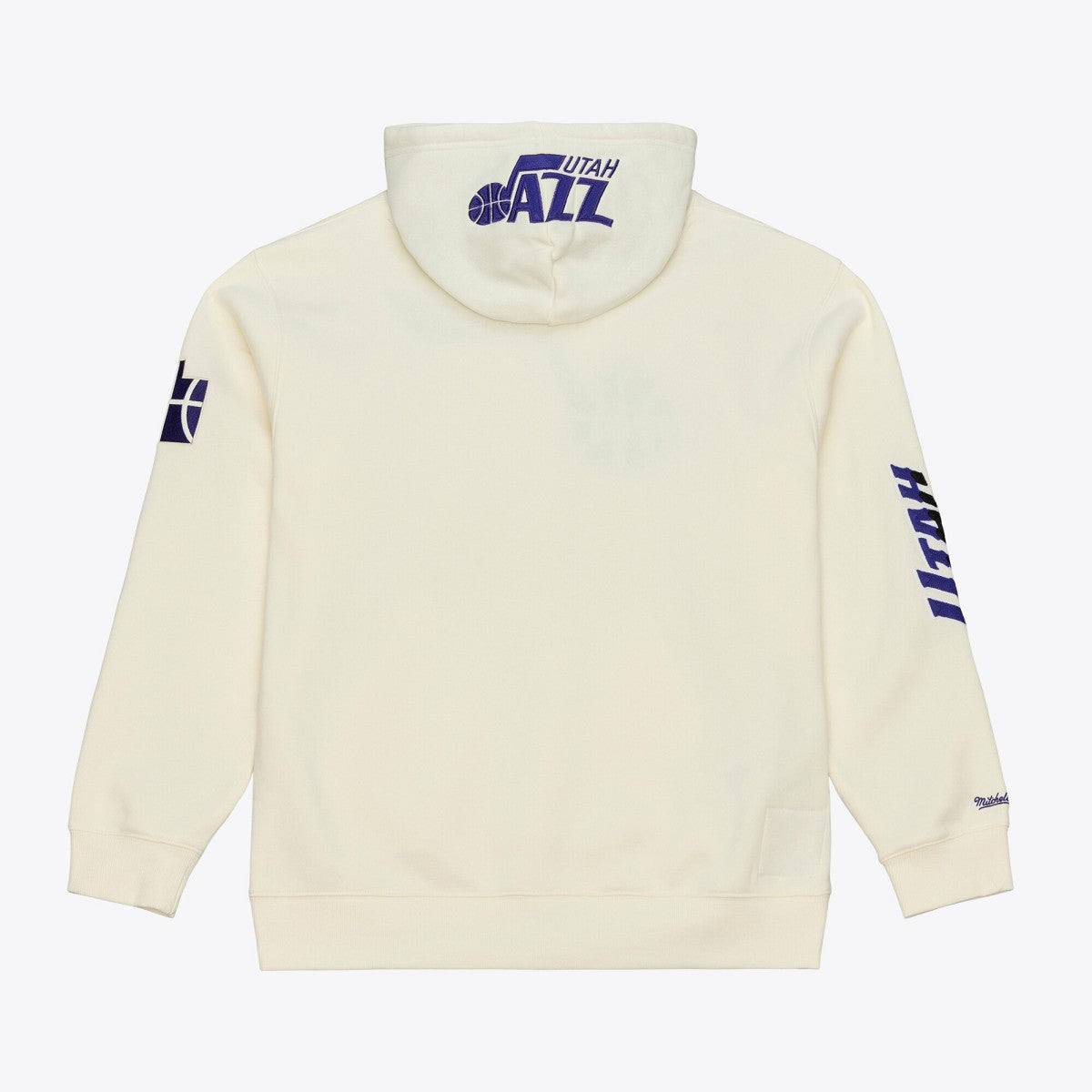 Utah Jazz Hardwood Classics Chainstitch Premium Fleece Hoodie Cream