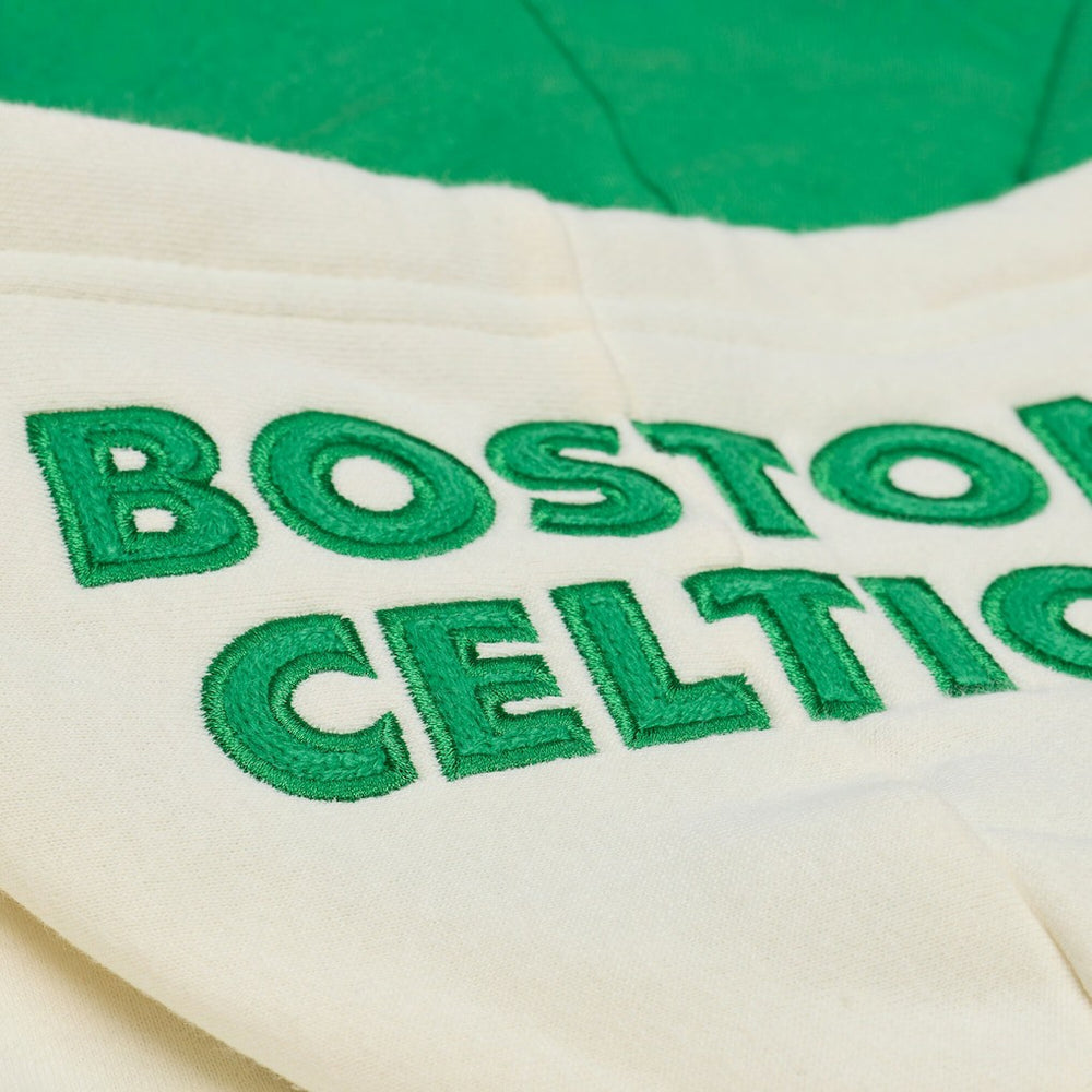 Boston Celtics Hardwood Classics Chainstitch Premium Fleece Hoodie Cream