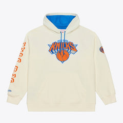 New York Knicks Hardwood Classics Chainstitch Premium Fleece Hoodie Cream