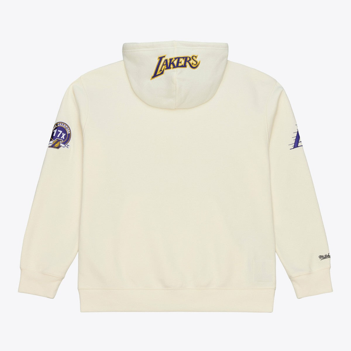 Los Angeles Lakers Hardwood Classics Chainstitch Premium Fleece Hoodie Cream