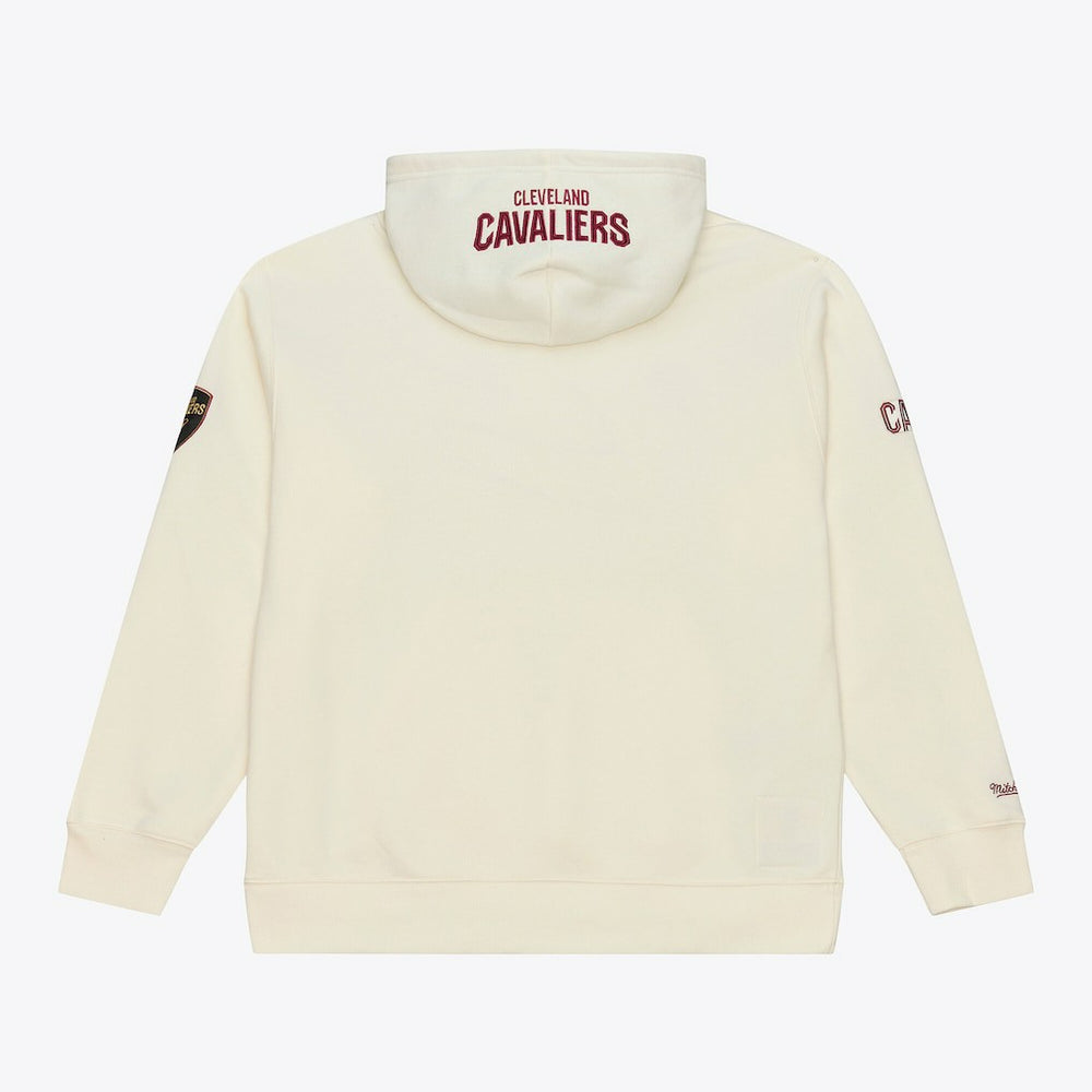 Cleveland Cavaliers Hardwood Classics Chainstitch Premium Fleece Hoodie Cream