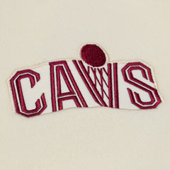 Cleveland Cavaliers Hardwood Classics Chainstitch Premium Fleece Hoodie Cream