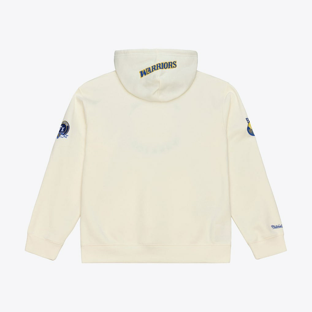 Golden State Warriors Hardwood Classics Chainstitch Premium Fleece Hoodie Cream