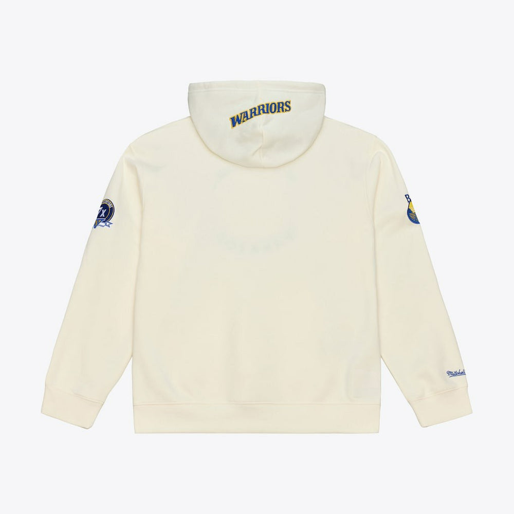 Golden State Warriors Hardwood Classics Chainstitch Premium Fleece Hoodie Cream