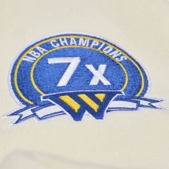 Golden State Warriors Hardwood Classics Chainstitch Premium Fleece Hoodie Cream