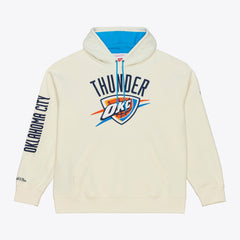 Oklahoma City Thunder Hardwood Classics Chainstitch Premium Fleece Hoodie Cream
