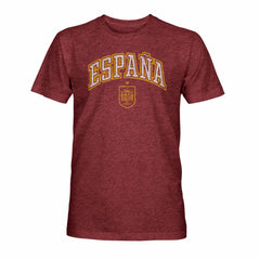 Spain National Team 1863FC Athletic Wordmark Vintage Tri-Blend T-Shirt Maroon