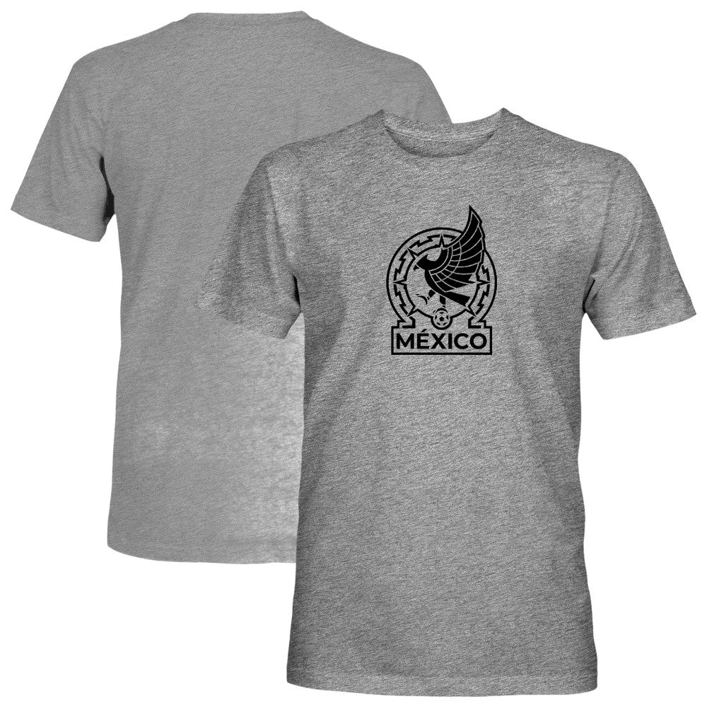 Mexico National Team 1863FC Mono Badge Vintage Tri-Blend T-Shirt Gray