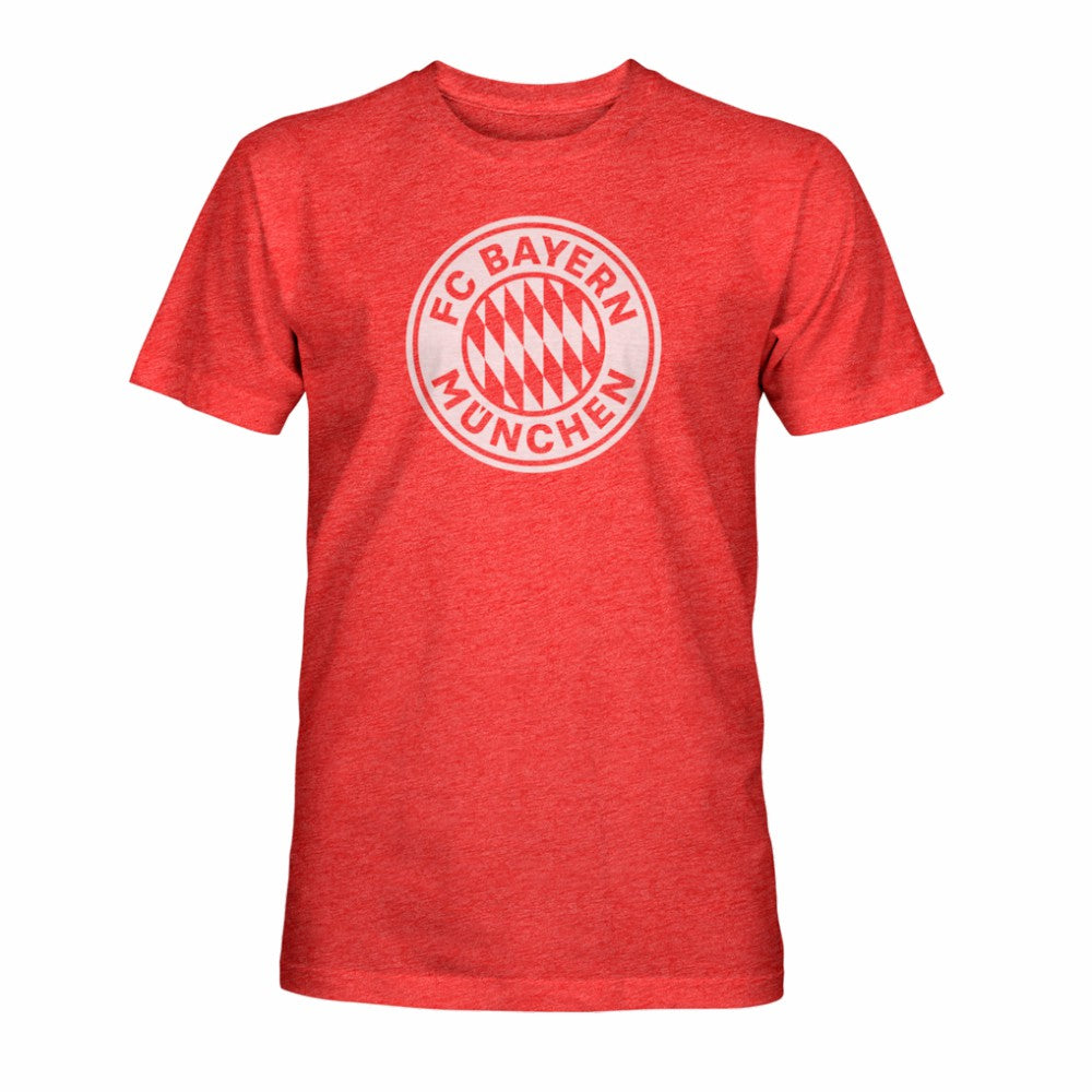Bayern Munich 1863FC Mono Badge Vintage Tri-Blend T-Shirt Red