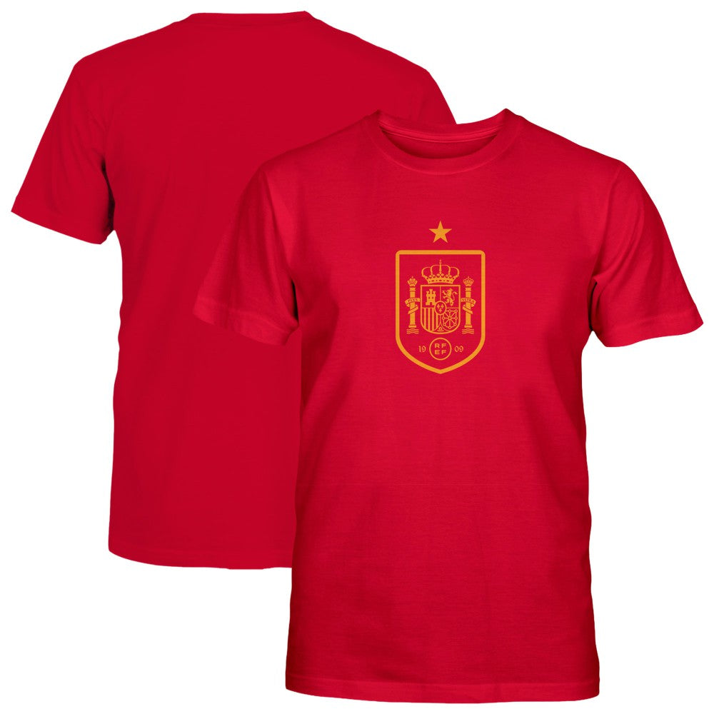 Spain National Team 1863FC Youth Mono Badge T-Shirt Maroon shop