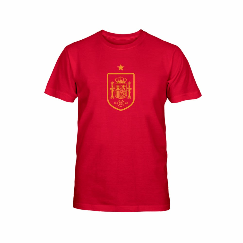 Spain National Team 1863FC Youth Mono Badge T-Shirt Maroon shop
