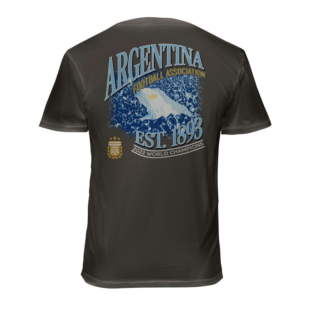 Argentina National Team 1863FC Wordmark Cotton T-Shirt Gray shop