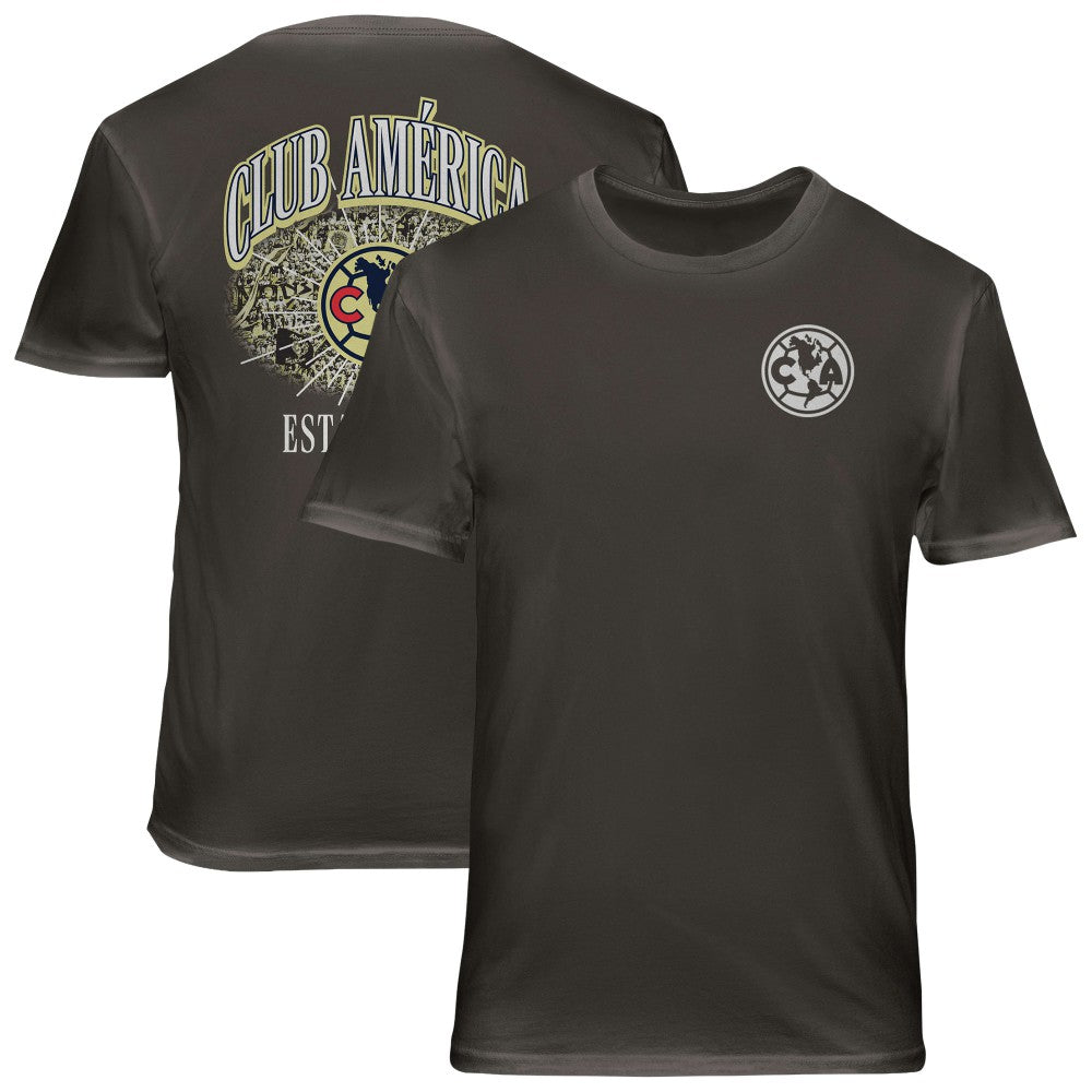 Club America 1863FC Wordmark Cotton T-Shirt Gray sale