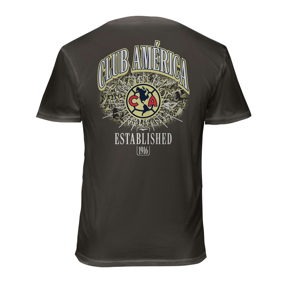 Club America 1863FC Wordmark Cotton T-Shirt Gray sale