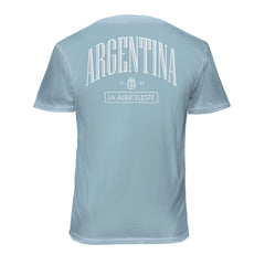 Argentina National Team 1863FC Back Wordmark Soft Wash T-Shirt Light Blue