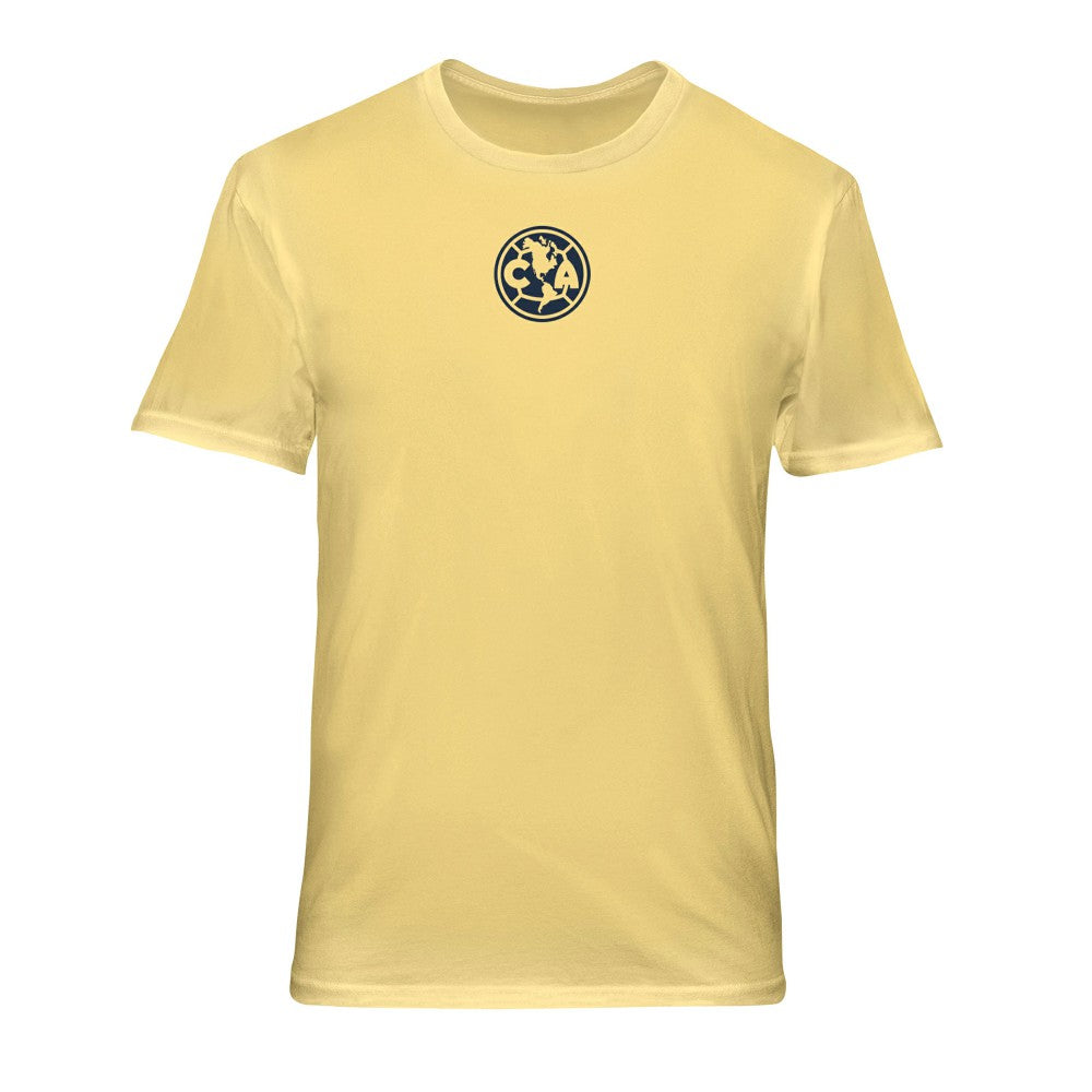 Club America 1863FC Back Wordmark Soft Wash T-Shirt Yellow