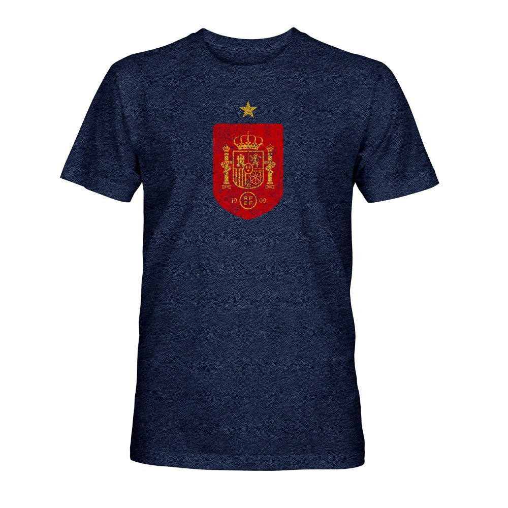 Spain National Team 1863FC Color Badge Tri-Blend T-Shirt Navy sale