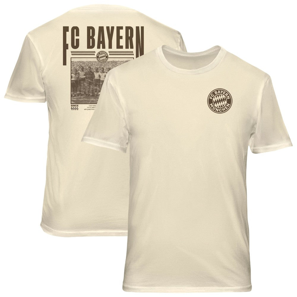 Bayern Munich 1863FC Vintage Soft Wash T-Shirt Cream