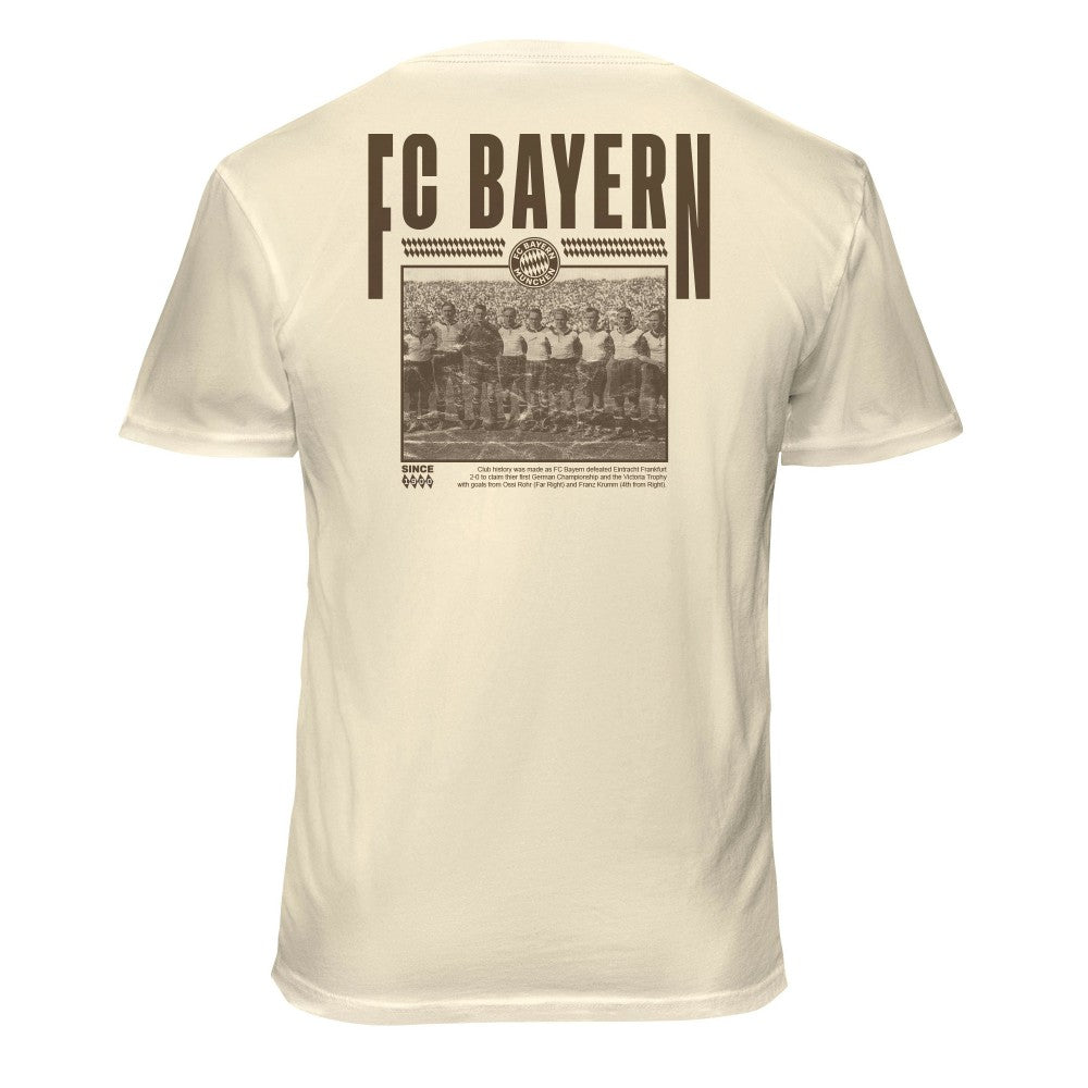 Bayern Munich 1863FC Vintage Soft Wash T-Shirt Cream