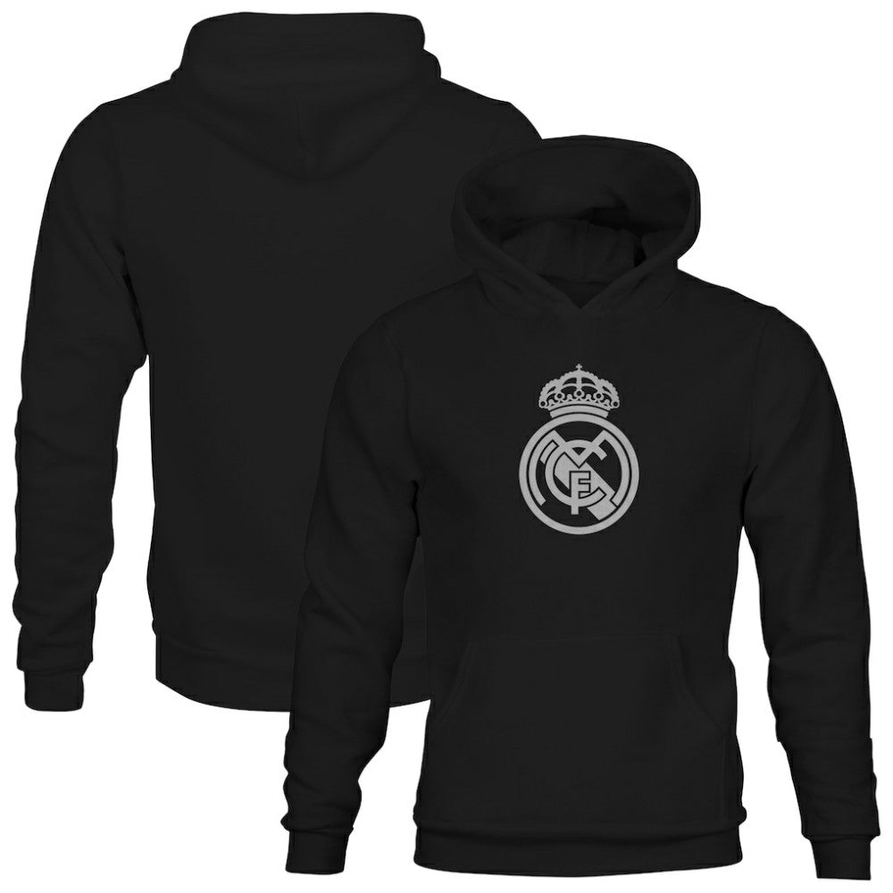 Real Madrid 1863FC Youth Mono Badge Fleece Hoodie Black