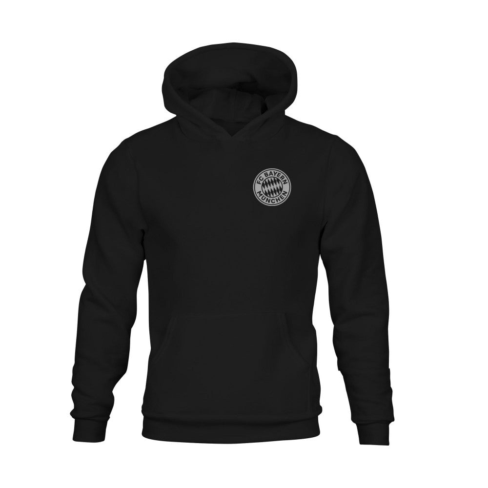 Bayern Munich 1863FC Youth Mono Badge Fleece Hoodie Black sale