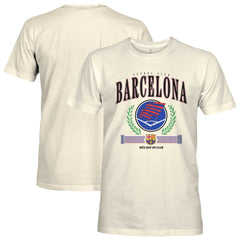 Barcelona 1863FC Retro Stripes T-Shirt Cream sale