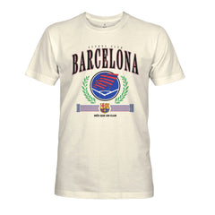 Barcelona 1863FC Retro Stripes T-Shirt Cream sale