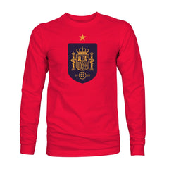 Spain National Team 1863FC Color Badge Long Sleeve T-Shirt Red