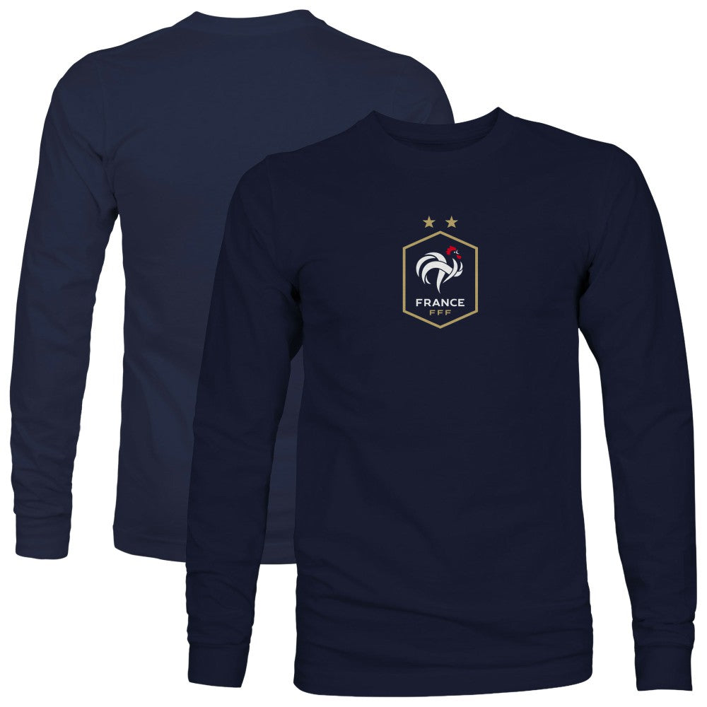 France National Team 1863FC Color Badge Long Sleeve T-Shirt Navy sale
