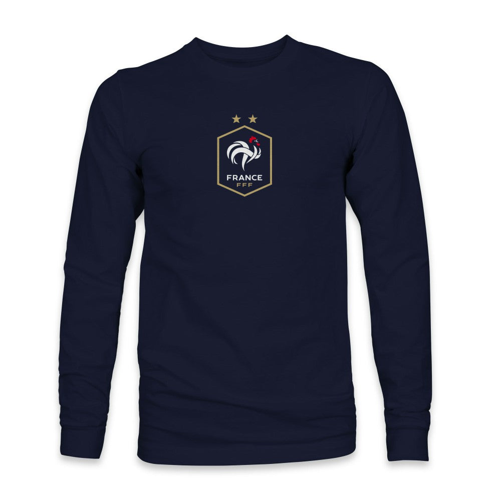 France National Team 1863FC Color Badge Long Sleeve T-Shirt Navy sale