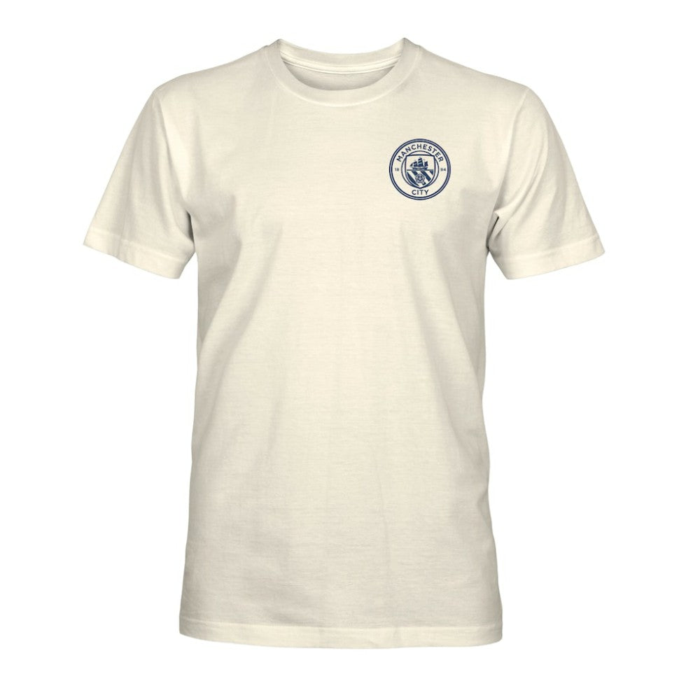 Manchester City 1863FC Big Logo Heavyweight T-Shirt Cream sale