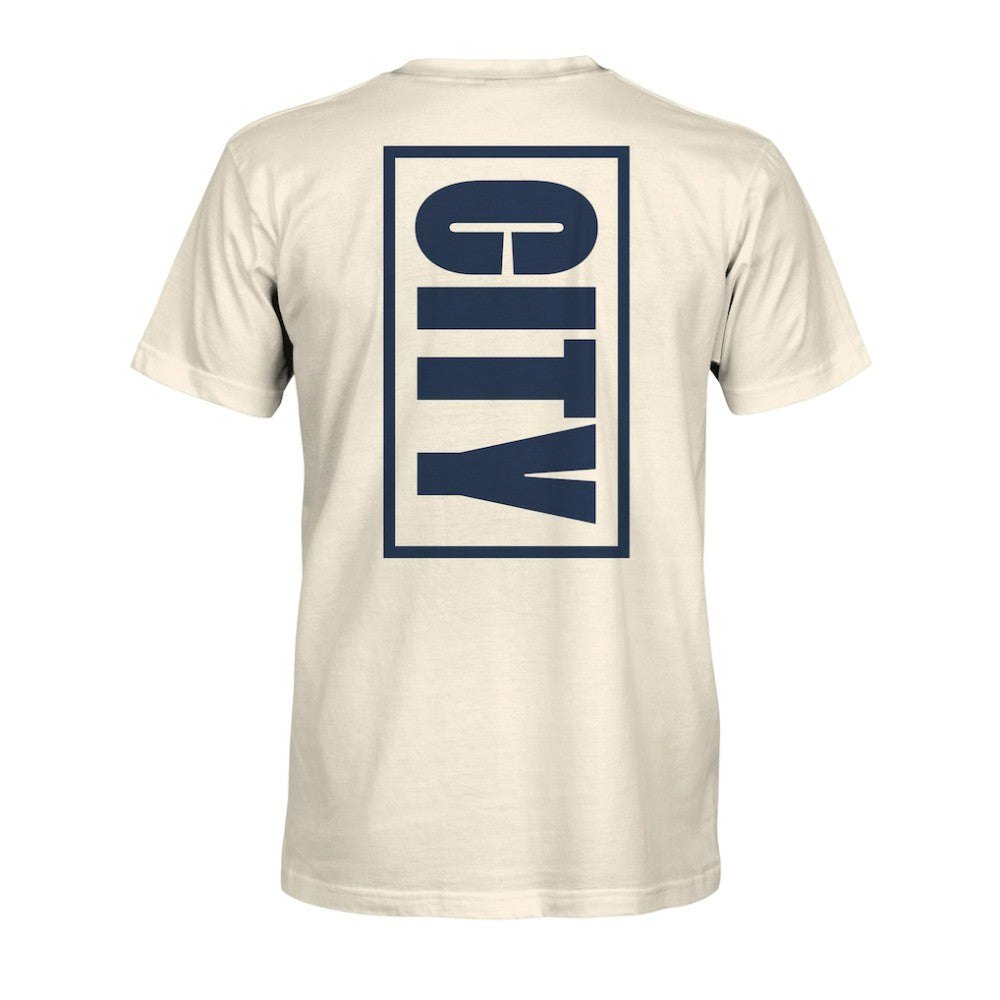 Manchester City 1863FC Big Logo Heavyweight T-Shirt Cream sale