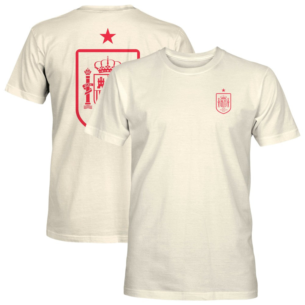 Spain National Team 1863FC Big Logo Heavyweight T-Shirt Cream