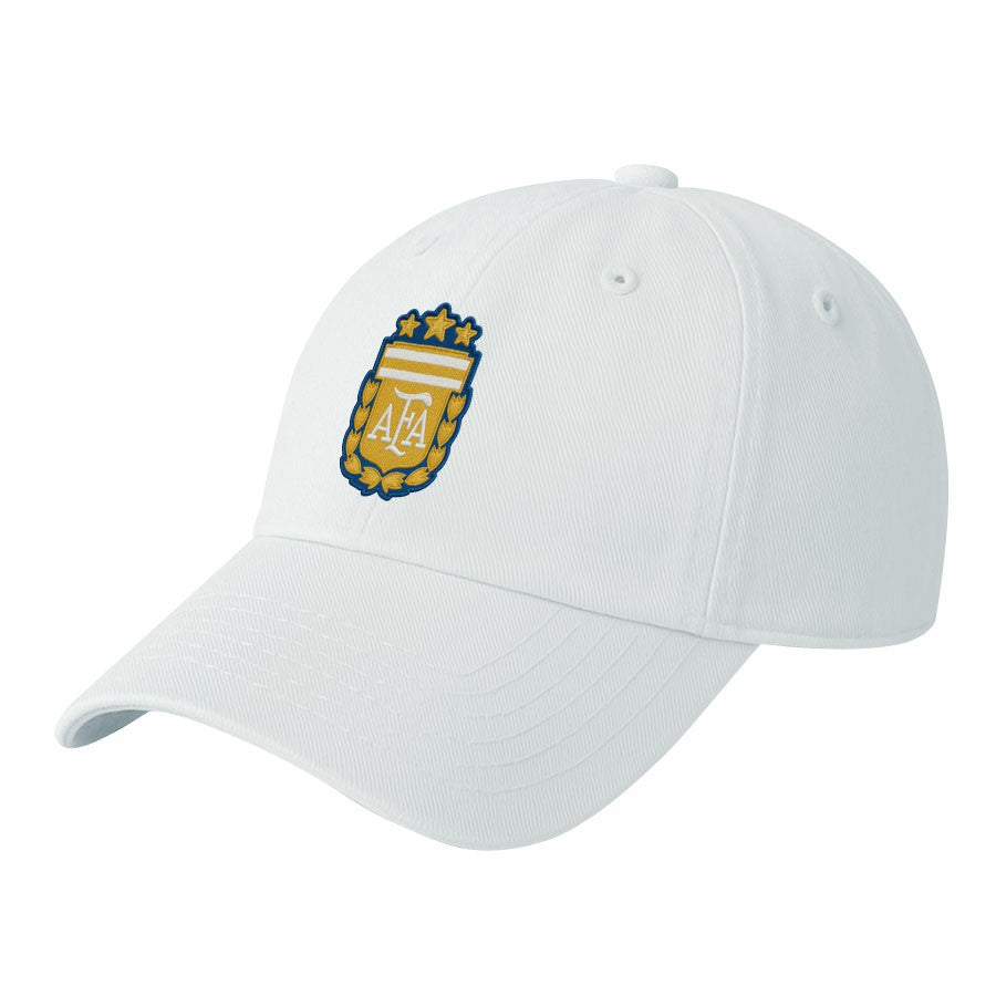 Argentina National Team 1863FC Retro Badge Crew Adjustable Hat White sale