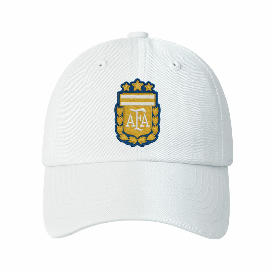 Argentina National Team 1863FC Retro Badge Crew Adjustable Hat White sale