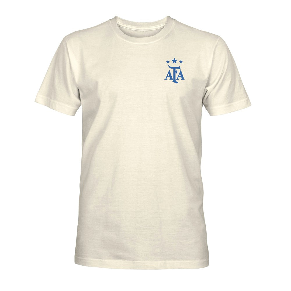 Argentina National Team 1863FC Own the Pitch Heavyweight T-Shirt Cream