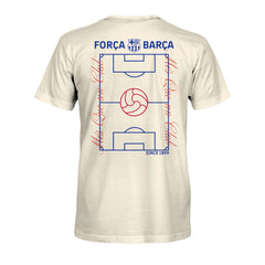Barcelona 1863FC Own the Pitch Heavyweight T-Shirt Cream shop