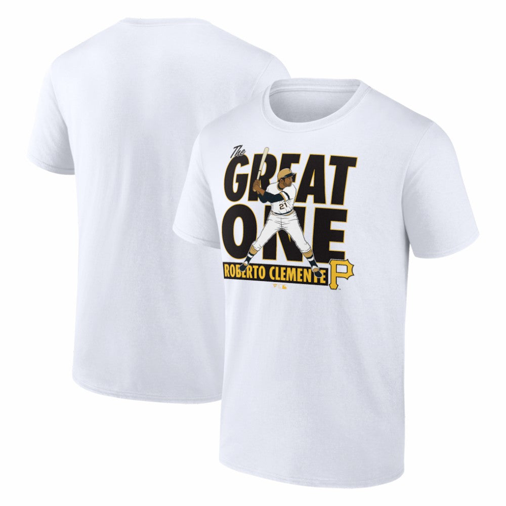 Roberto Clemente Pittsburgh Pirates Cooperstown Player T-Shirt - White T-shirts
