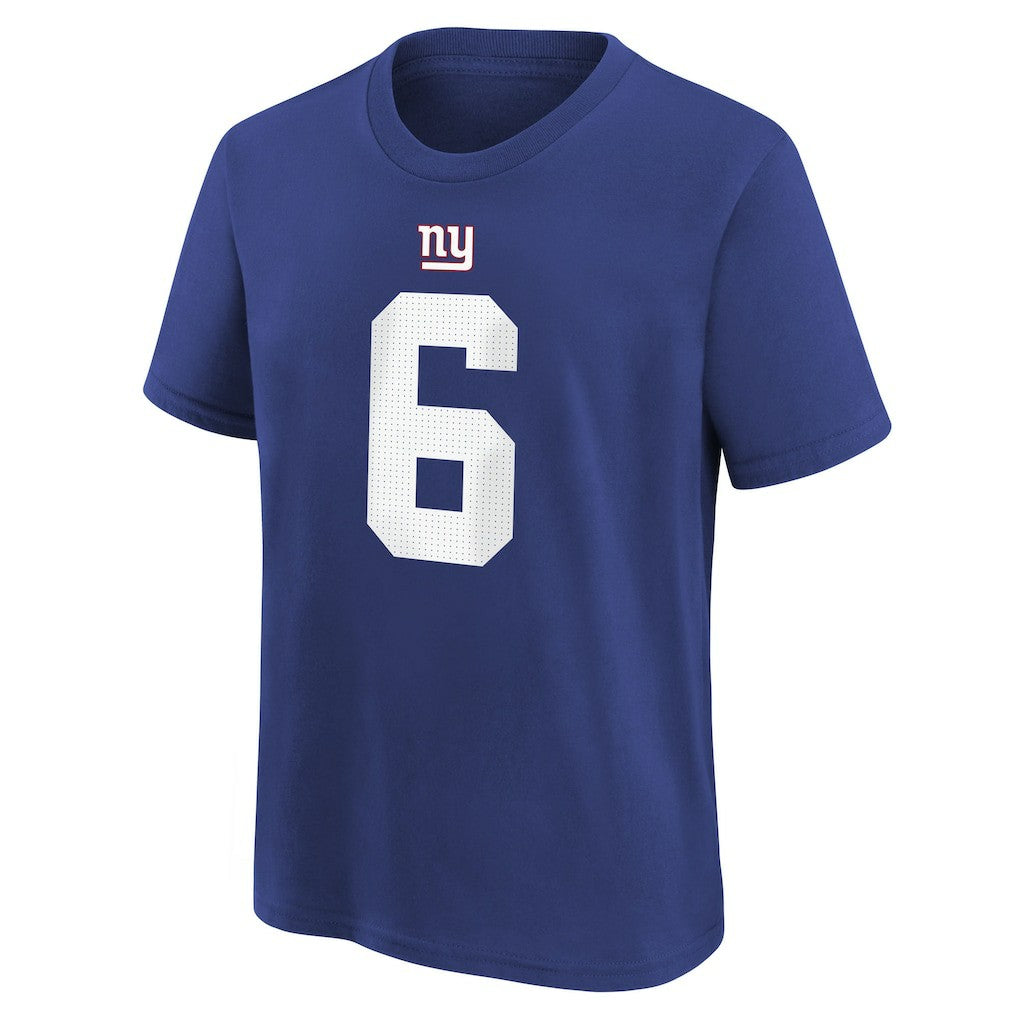 Jaxson Dart New York Giants Youth Name & Number T-Shirt Royal