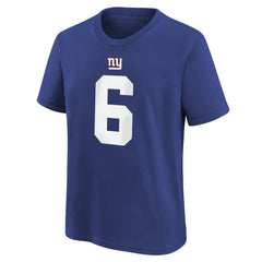 Jaxson Dart New York Giants Youth Name & Number T-Shirt Royal